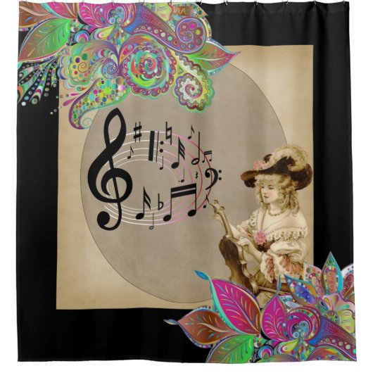 Duschvorhang Viktorianische Frau Blume (Vorderseite)