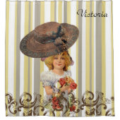 Duschvorhang Vintage Blüte (Vorderseite)