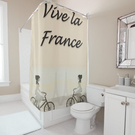 Duschvorhang, Vive la France Duschvorhang (Beispiel)