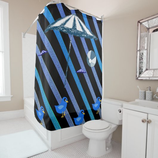 Duschvorhang Vögel (Beispiel)