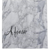 Duschvorhang weiß Marmor (Vorderseite)