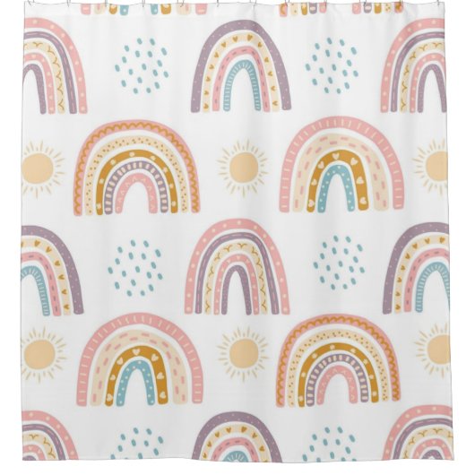 Duschvorhang weiß Wasserfarbe (Vorderseite)