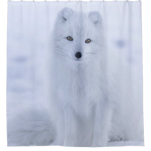 Duschvorhang White Fox (Vorderseite)