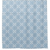 Duschvorhang - Wölbengitter in blau (Vorderseite)