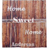 Duschvorhang Wood Zuhause Sweet Zuhause (Vorderseite)