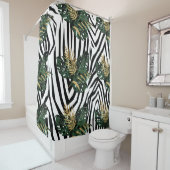 Duschvorhang Zebra Print Tropical (Beispiel)