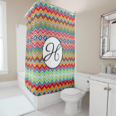 Duschvorhang Zickzack Farben (Beispiel)