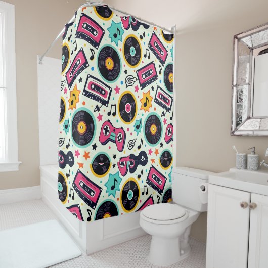 Duschvorhang zum Thema Pop (Beispiel)
