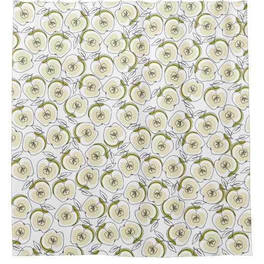 Duschvorhänge mit Apfel. Duschvorhang (Vorderseite)