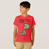 Duschzeit? Funny Green T-Rex Dinosaur Cartoon T-Shirt (Vorne ganz)