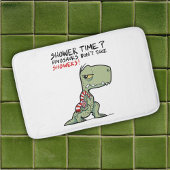 Duschzeit? Funny Towel T-Rex Dinosaur Cartoon Badematte