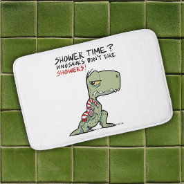 Duschzeit? Funny Towel T-Rex Dinosaur Cartoon Badematte