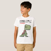 Duschzeit? Funny Towel T-Rex Dinosaur Cartoon T-Shirt (Vorne ganz)