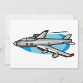 Düsenflugzeug für Luftfahrtfans Einladung (Vorderseite)