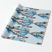 Düsenflugzeug für Luftfahrtfans Geschenkpapier (Ungerollt)