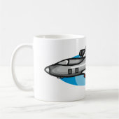 Düsenflugzeug für Luftfahrtfans Kaffeetasse (Links)