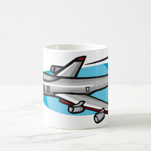 Düsenflugzeug für Luftfahrtfans Kaffeetasse