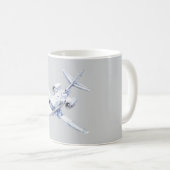 Düsenflugzeug Kaffeetasse (VorderseiteRechts)