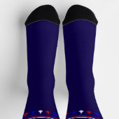 Düsenflugzeug Luftwaffe Rot Weiß Blau Luftfahrt Socken (Oben)