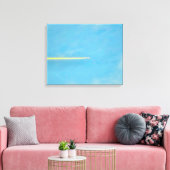 Düsenflugzeug über den Himmel rasend Leinwanddruck (Insitu (Wohnzimmer))