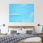 Düsenflugzeug über den Himmel rasend Leinwanddruck (Insitu (Schlafzimmer))