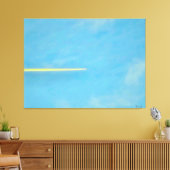 Düsenflugzeug über den Himmel rasend Leinwanddruck (Insitu (Wohnzimmer))