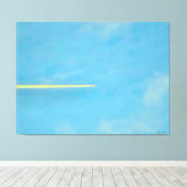 Düsenflugzeug über den Himmel rasend Leinwanddruck (Insitu (Holzboden))