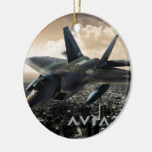 Düsenjäger des Raubvogel-F-22 Keramik Ornament (Links)