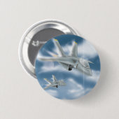 Düsenjäger-Flugzeug Button (Vorne & Hinten)