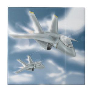 Düsenjäger-Flugzeug Fliese