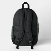 Düsenjäger-Flugzeug Grün Luftfahrt Junge Custom Bedruckter Rucksack (Rückseite)