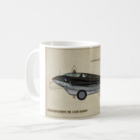 Düsenjäger Me263 Kaffeetasse (Vorderseite Links)