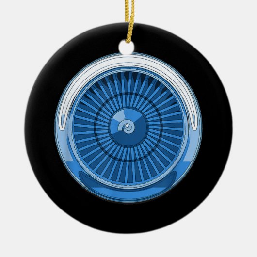 Düsentriebwerk Keramik Ornament (Vorne)
