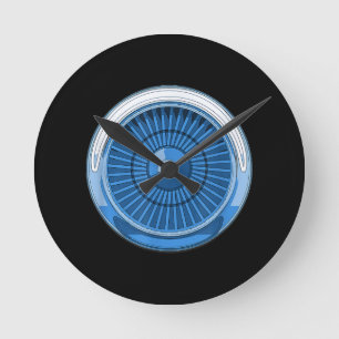 Düsentriebwerk Runde Wanduhr