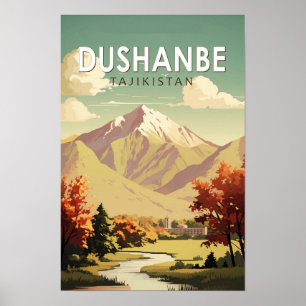 Dushanbe Tadschikistan Reise Kunst Vintage Poster