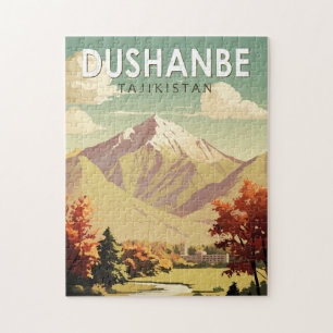 Dushanbe Tadschikistan Reise Kunst Vintage Puzzle