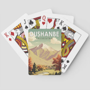 Dushanbe Tadschikistan Reise Kunst Vintage Spielkarten