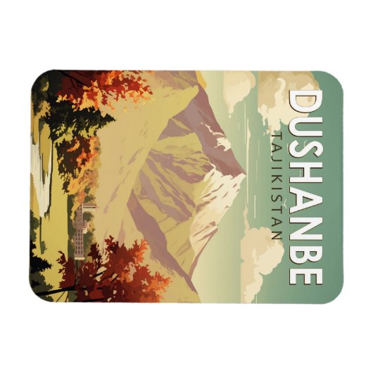 Dushanbe Tadschikistan Reisen Vintag Magnet (Horizontal)