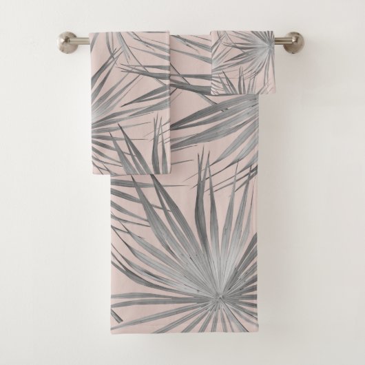 Dushi Fan Palm Bliss #3 #tropical #decor #art Badhandtuch Set (Insitu)