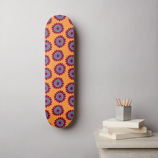 Dushi Sonnenblumenmuster 3 Skateboard (Wandkunst)
