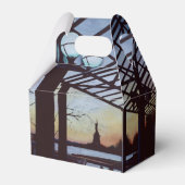 Dusk am Geburtsort von Freedom, Ellis Island Geschenkschachtel (Rückseite)