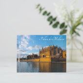 Dusk an der Kathedrale von Palma de Mallorca Postkarte (Stehend Vorderseite)