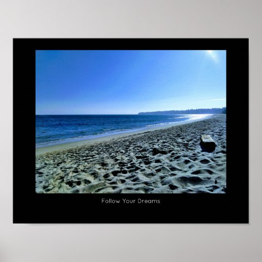 Dusk bei Malibu Beach Inspiration Zitat Poster (Vorne)
