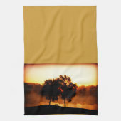 Dusk Bench Trees Handtuch (Vertikal)
