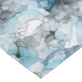 Dusk Blue Gray Alcohol Liquid Ink Wirbel Tischdecke (Schrägansicht)