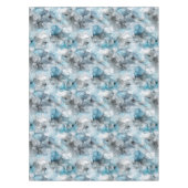 Dusk Blue Gray Alcohol Liquid Ink Wirbel Tischdecke (Vorderseite)