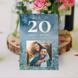 Dusk Blue Mountains Hochzeitstisch Nr. w/Foto 12x1