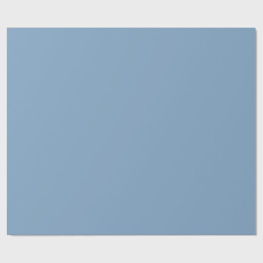 Dusk Blue Solid Glossy Geschenkpapier (Flach)
