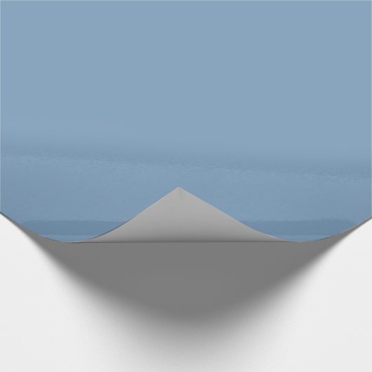 Dusk Blue Solid Glossy Geschenkpapier (Ecke)