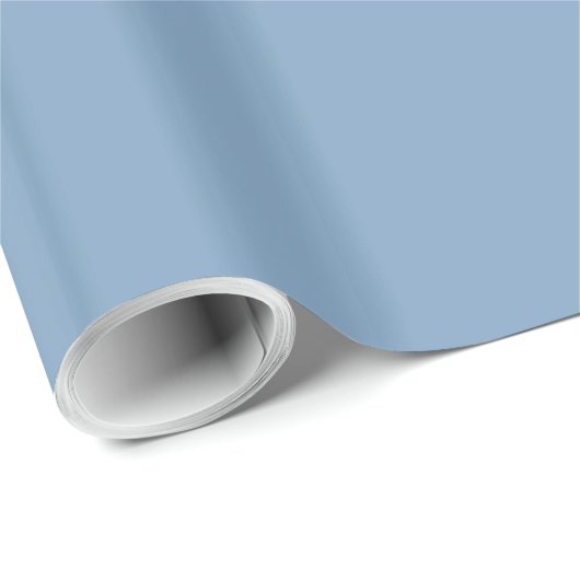 Dusk Blue Solid Glossy Geschenkpapier (Rolleneckpunkt)